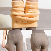 Panty efecto piel pantimedias con calentador y spandex Gris